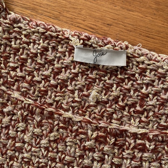 JOIE Metallic Gold Crew Neck Long Sleeve Sweater Size Small - Picture 7 of 13